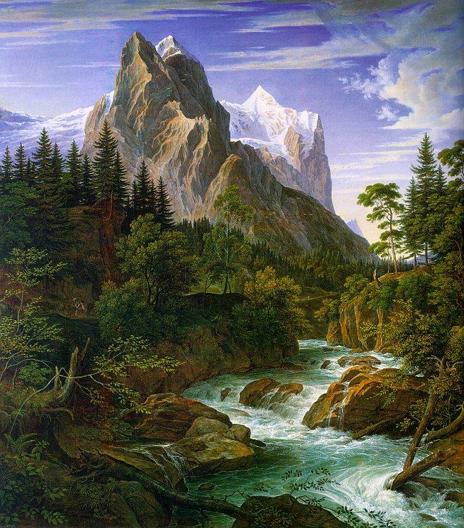 Joseph Anton Koch The Wetterhorn with the Reichenbachtal China oil painting art